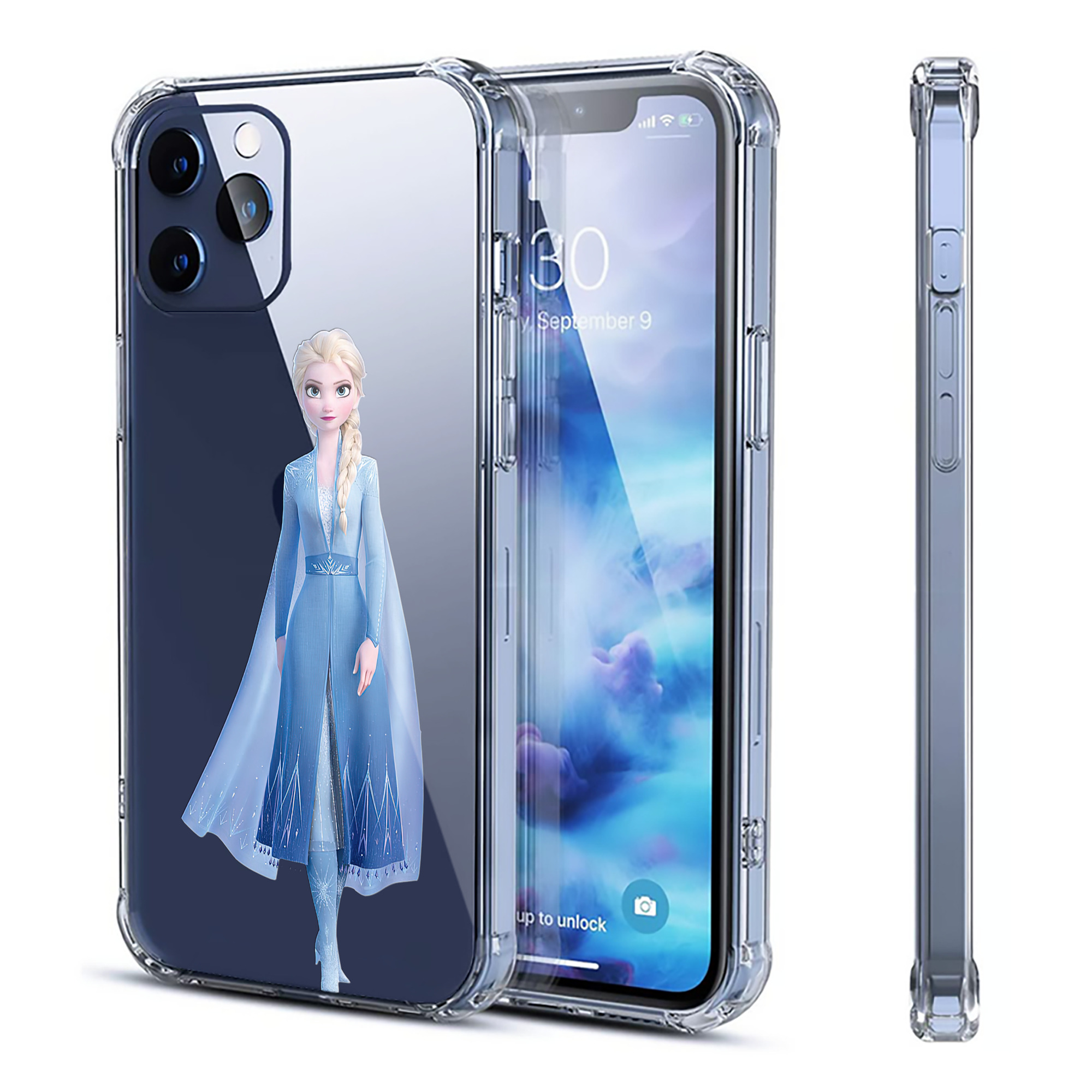 （画像用） アナと雪の女王 アンナ エルサ Frozen Anna Elsa 【iPhone 12シリーズ対応】透明スマホケース（クリアソフトケース）